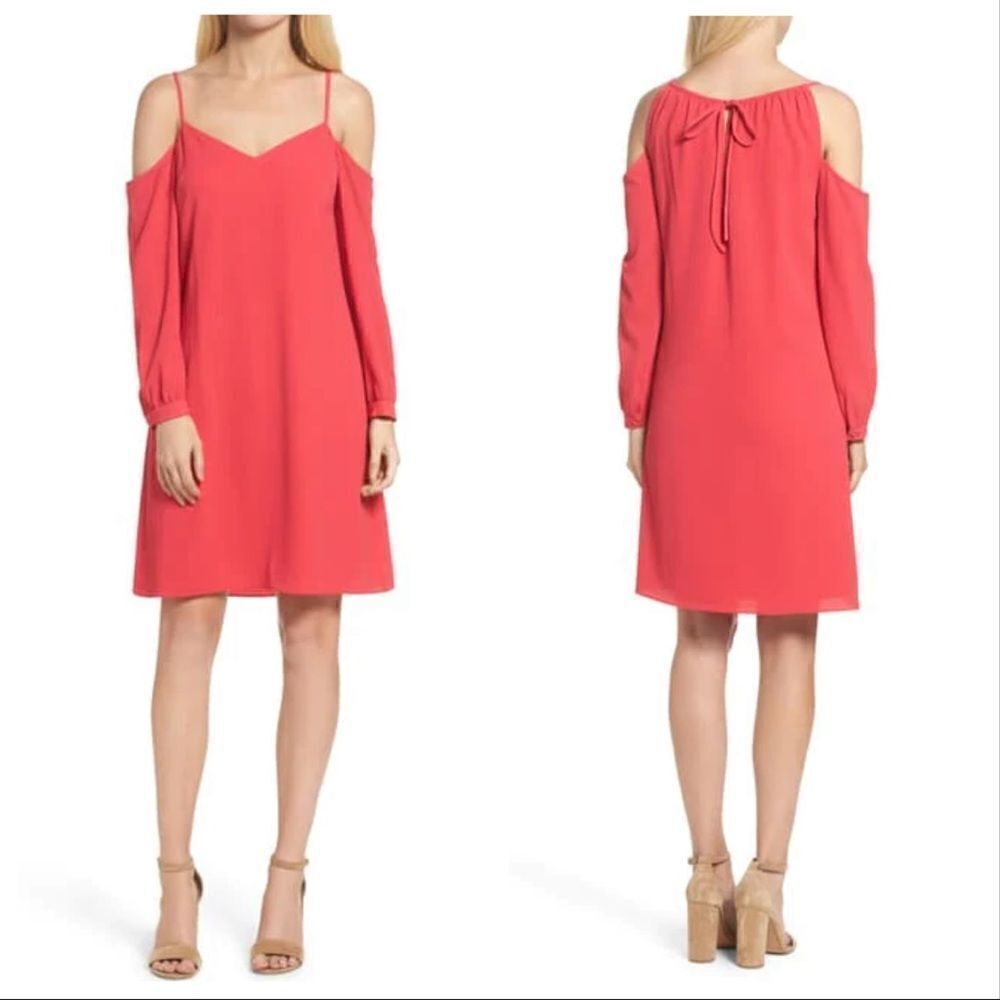 JULIA JORDAN Cold Shoulder Shift Dress